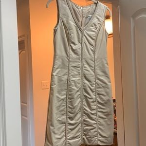 Beige Leather Dress